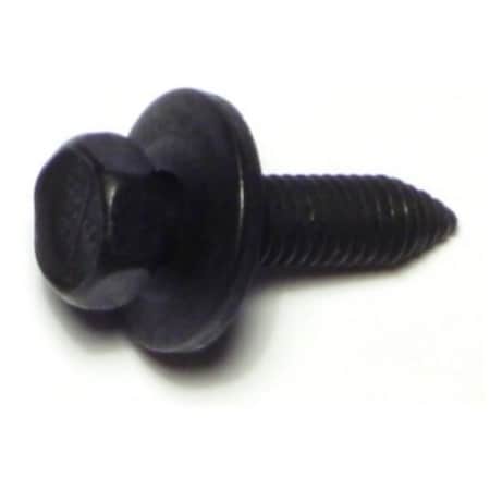 Midwest Fastener Thread Cutting Screw, M1 x 25 mm, Zinc Plated Steel Hex Head Hex Drive, 10 PK 72152